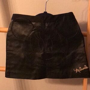 H&M Disney faux leather Minnie adjustable skirt size 4 toddler New with Tags